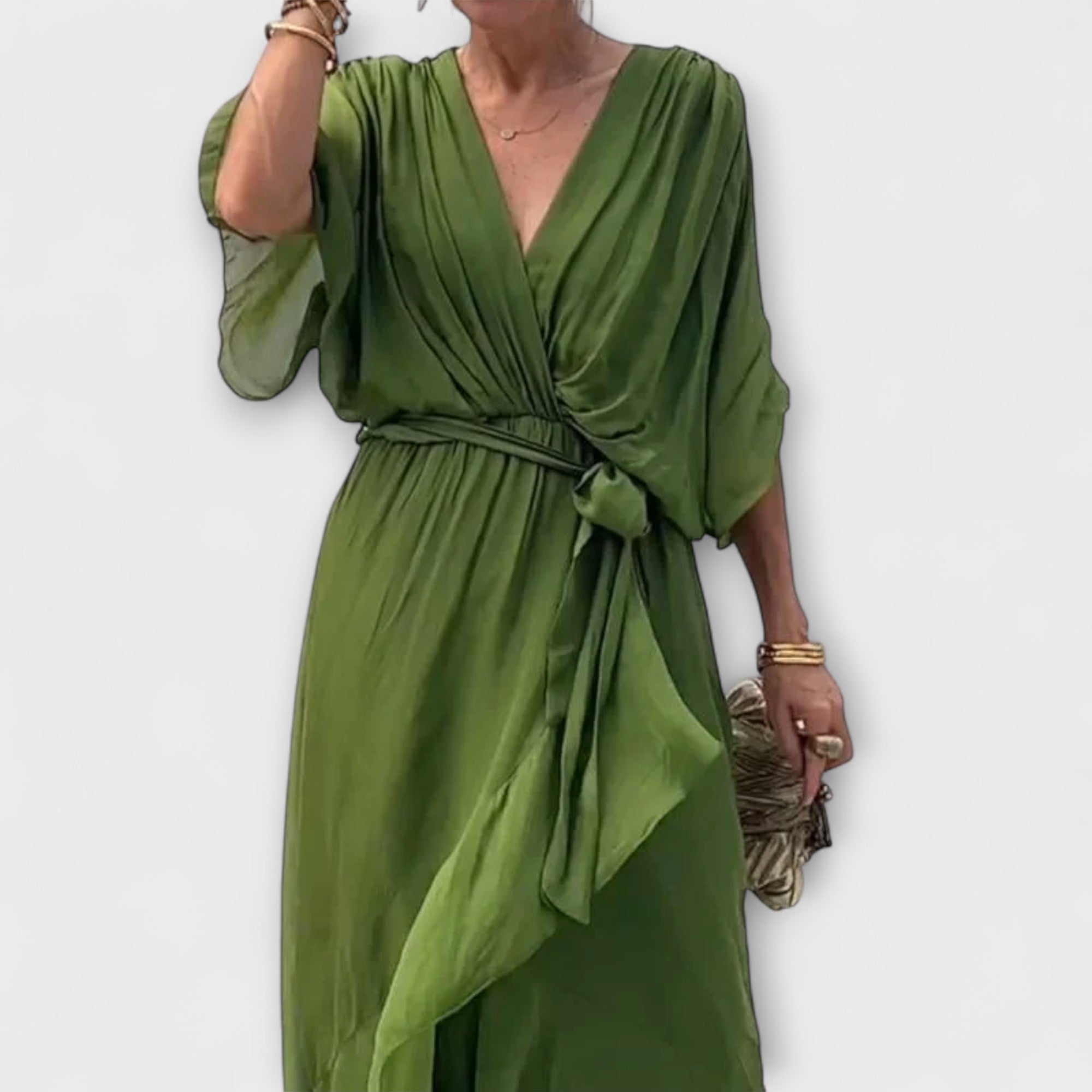 Amoura - Chiffon ruha V-nyakkivágással