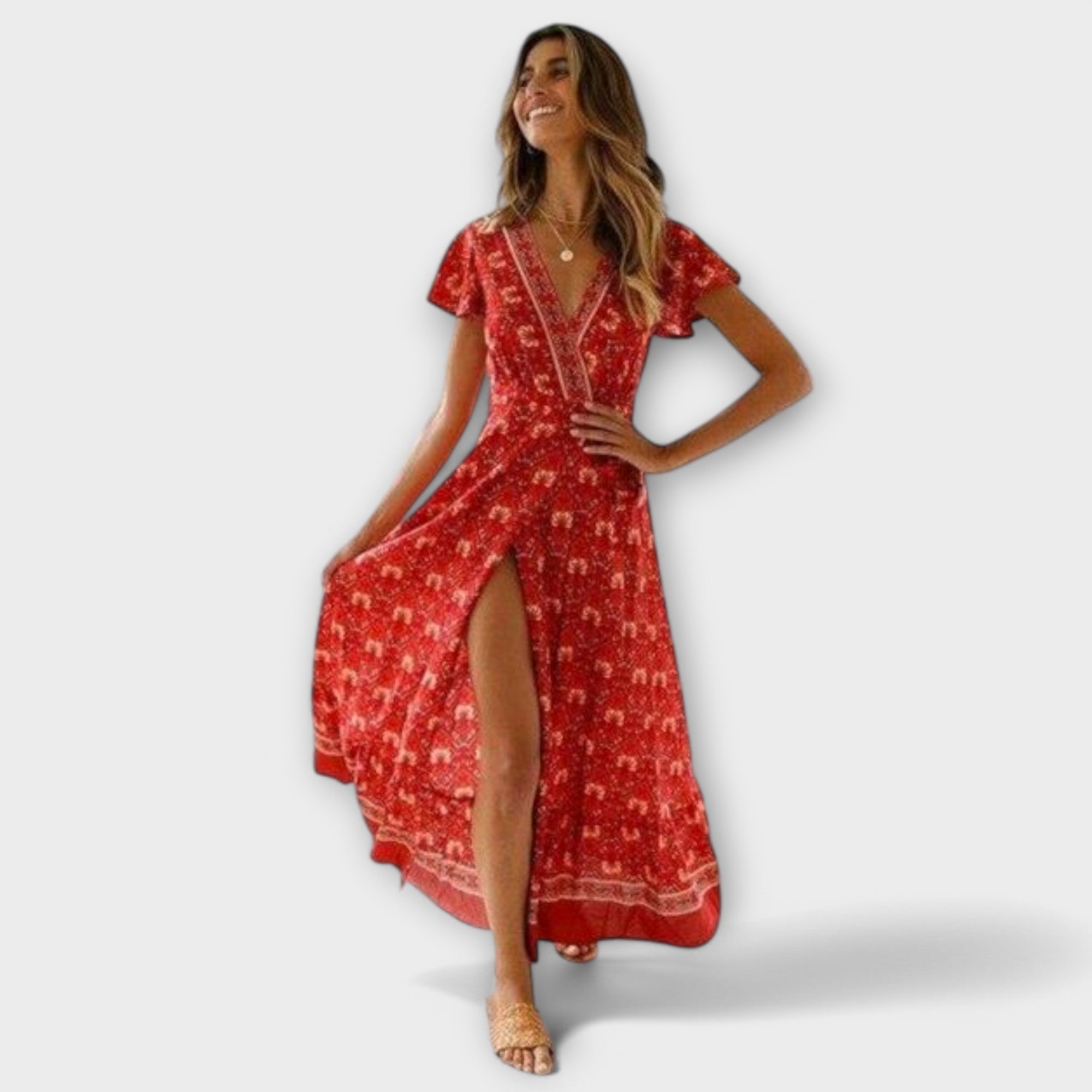 Briony - Boho Midi Ruha