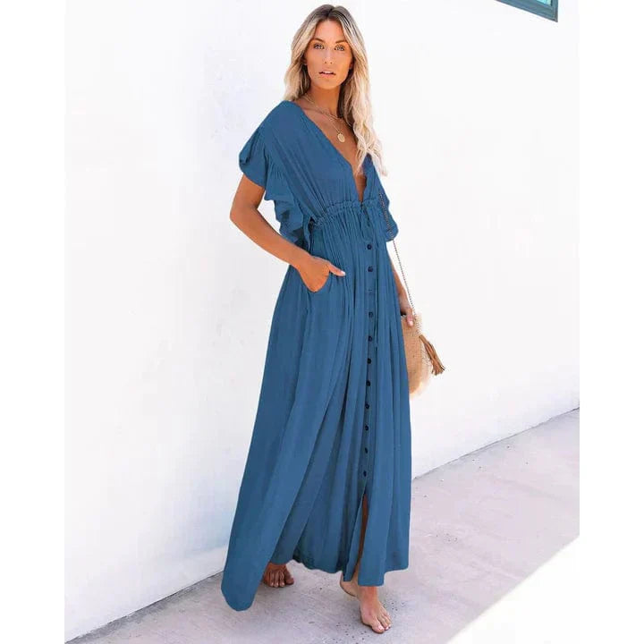 Anouk™ - Maxi Tengerkék Ibiza Strandruha