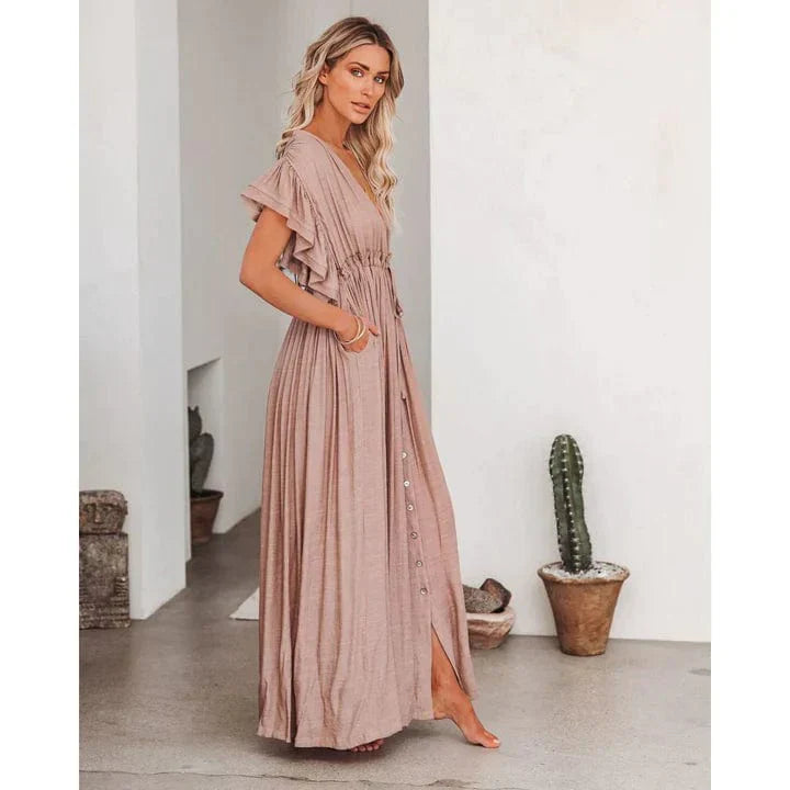 Anne™ - Maxi Taupe Ibiza Ruha